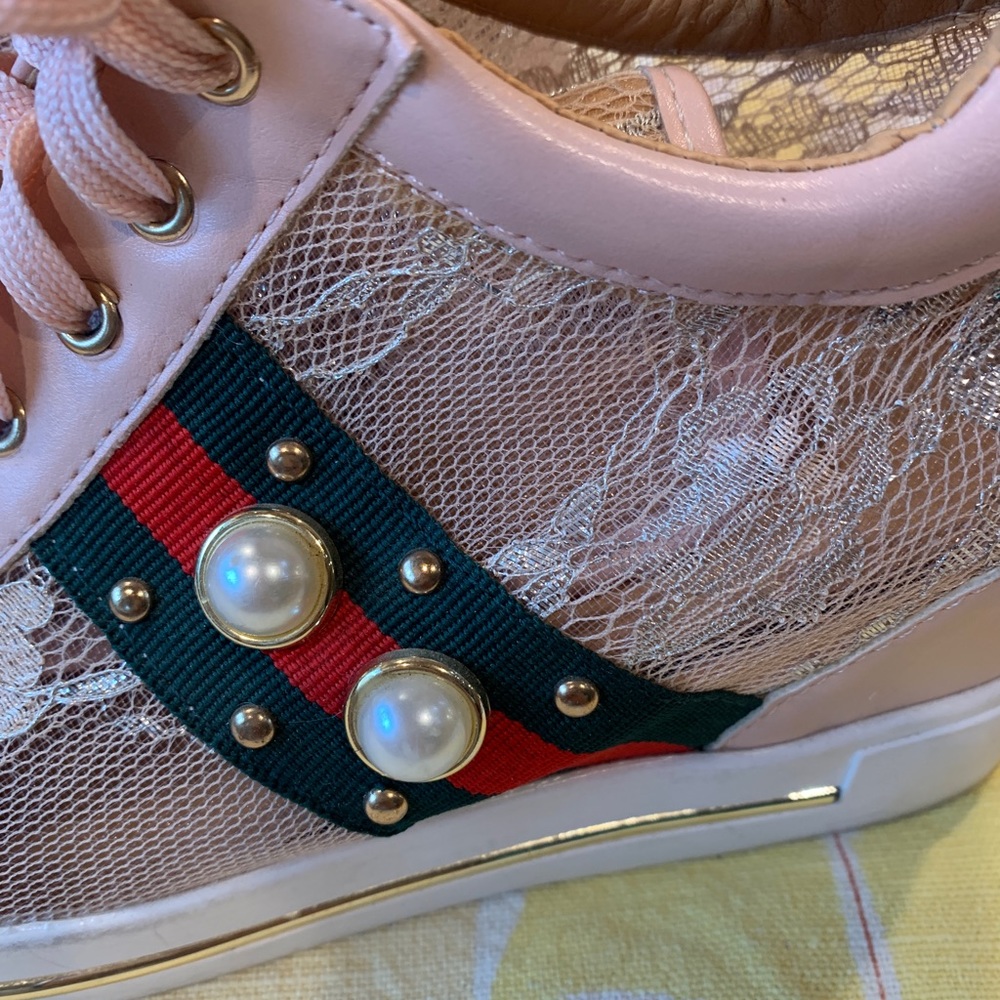 Gucci Laced Wedge Sneakers Size 37 - Picture 3 of 16